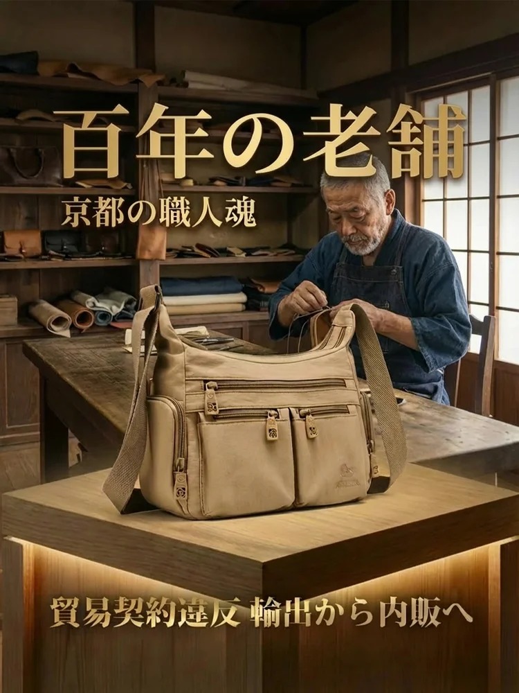 職人技が光るキャンバスバッグ
